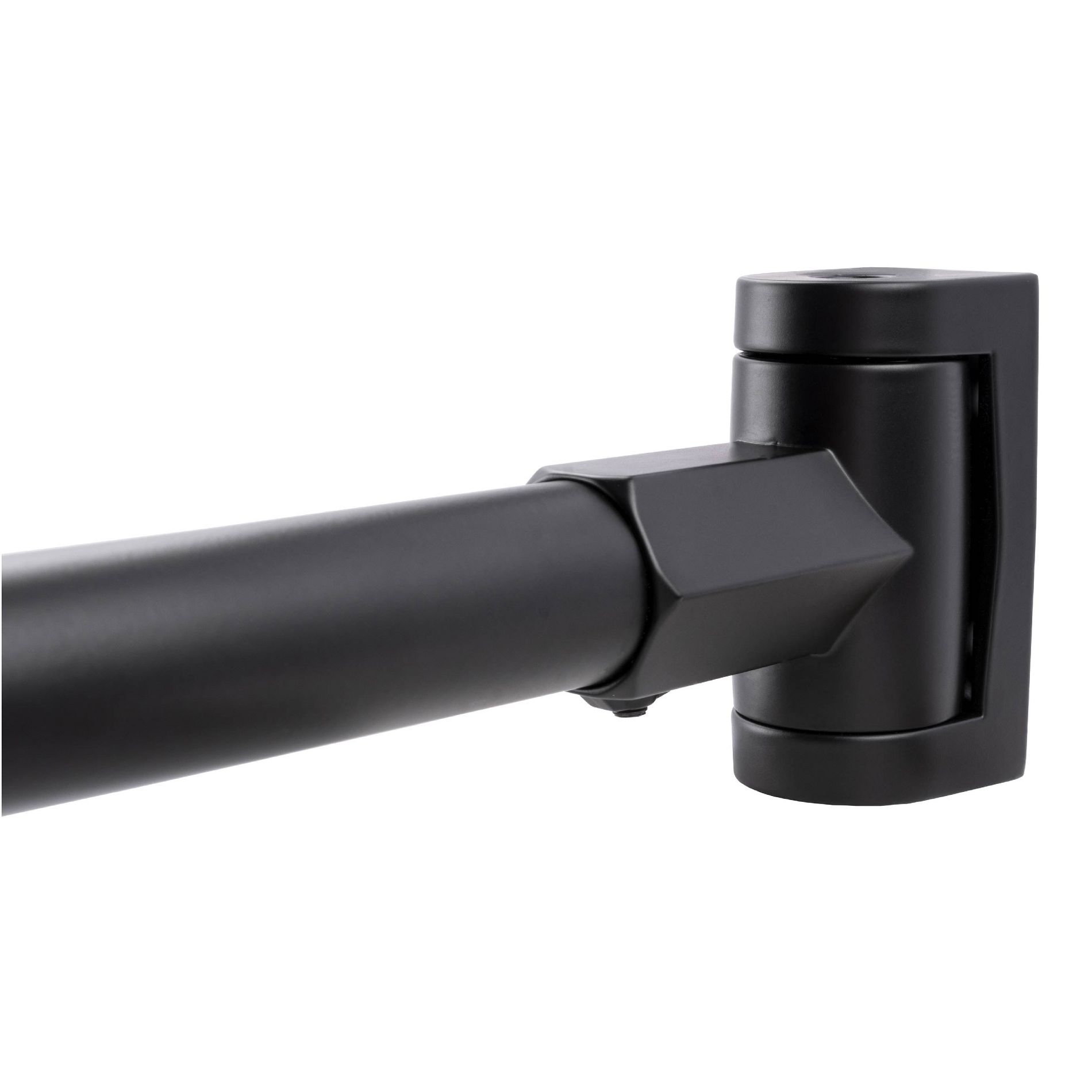 36 in. to 61 in. Curved Shower Rod (Black Finish) by Utility Sink
