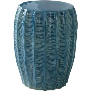 Uttermost Harbor Aqua Blue Ceramic Garden Stool - 1 of 1