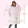 Catalonia Oversized Women Wearable Blanket Hoodie Sweatshirt, Comfortable Fluffy Soft Fleece Plush Lounging Pullover, Cozy Winter Gift for Woman Wife - 4 of 4