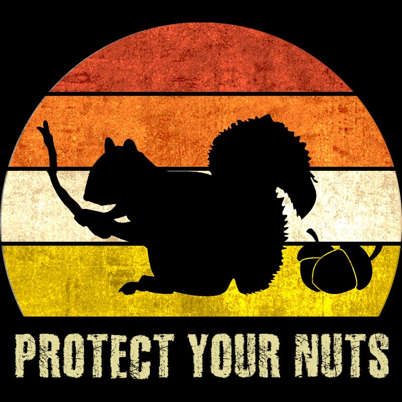 Women's Design By Humans Retro Squirrel Protect Your Nuts By stellaandgrace Racerback Tank Top, 2 of 3