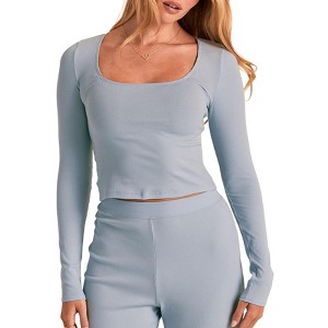 Adore Me Women's Rib Long Sleeve Lounge - 1 of 4