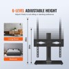 VEVOR TV Stand Mount, Swivel Universal TV Stand for 32 to 55 inch TVs, Height Adjustable Portable Floor TV Stand with Tempered Glass Base - 4 of 4