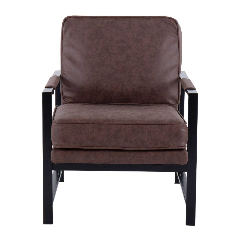 Franklin Arm Chair Leather/Steel - LumiSource, 6 of 9