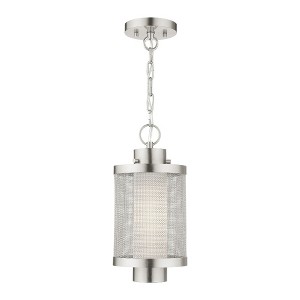 Livex Lighting Nottingham 1 - Light Pendant in  Brushed Nickel - 1 of 2