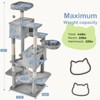 FONTOI 66 Inch Cat Tree Tower Large Cat Climbing Tree with Extended Platform, Indoor Pet House for Cats Kittens Play, Light Gray, 22.83"* 18.89"*66.9" - 3 of 4