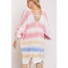 Women's Rainbow Distressed Cardigan - POL - 2 of 3