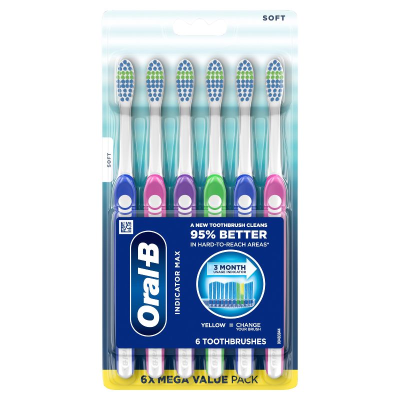 Oral-B Indicator Contour Clean Soft Bristle Manual Toothbrush, 1 of 10