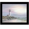 HomeRoots Lighthouse at Sunset Black Framed Print Wall Art - 4 of 4