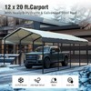 Captiva Designs 12’ x 20’ Heavy Duty Metal Carport - Versatile Shelter with Optional Sidewalls - 3 of 4