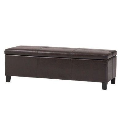 NicBex Modern 51.25" Storage Bench Wood Accent Stools with Cushioned Top for Bedroom and Entryway