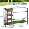 MOEPISY Golf Bag Organizer Garage Sports Equipment Organizer Golf Bag Stand Golf Club Storage Rolling Wheels - 2 of 4