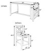 ChicFurnit Dining Sets Counter Height Bar Table Set with Storage Shelf and Chairs for Kitchen Dining Room, White, 63.58"*33.86"*4.13" - 3 of 4