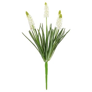 Allstate Floral 12.5" White Muscari Artificial Floral Spray - 1 of 4