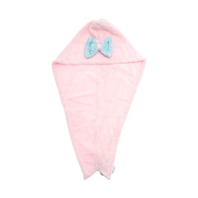 Unique Bargains Water-absorbent Double Bow Hair Towel 1 Pc