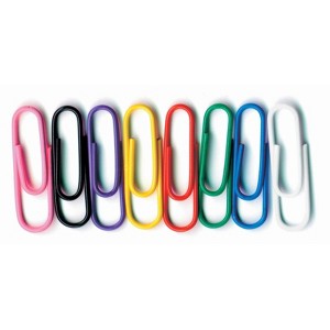 Baumgartens Vinyl-Coated Paper Clips, No. 1 Standard Size, Pack of 100 (Case of 12) - 1 of 1