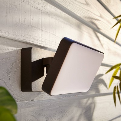 Black and White LED Smart Outdoor Floodlight with Remote Control