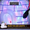 5 ft Lighted Christmas Inflatables Outdoor Decorations Penguins with a Scarf and Igloo, Rotating Colorful Light, Holiday Yard Christmas Decor - 3 of 4