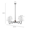 Modway Sunlit Squiggle Arm 4-Light Pendant Light – Mid-Century Modern Chandelier with Walnut and Black Finish - 2 of 4
