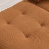 TIRAMISUBEST Minimalist Style Sectional Couch, Free Combination Corduroy Floor Sofa Sets with Pillows - 3 of 4