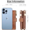 BEAFUP Small Wallets for Women,Leather RFID Blocking Bifold Double Zipper Pockets Wallet Card Case Purse with 2 ID Windows - 3 of 4