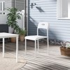 Dining Chairs Set of 1/2/4, Stackable Modern Kitchen Chairs,Plastic Dining Room Chair with Metal Legs - 4 of 4