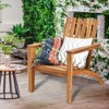 Costway 4PCS Outdoor Wooden Adirondack Chair Patio Lounge Chair w/ Armrest Natural - 4 of 4
