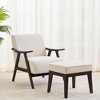 CAVINAS Mid-Century Accent Chair with Ottoman,Polyester Upholstery Accent Chair,Birch Frame,Chic Lounge Chair for Living Room,Study&Bedroo - 2 of 4