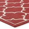 GDFStudio Ferncliffe 3'3" x 5' Outdoor Geometric Area Rug, Red/Ivory - 4 of 4