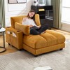 Mocamel UNITED WE WIN Sleeper Sofa Couch Bed,Oversized Chaise Lounge Chair Cozy Cloud Couch - 2 of 4