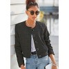 LASCANA Women's Round Neckline Tweed Jacket Solid - image 2 of 4