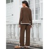 ATHLECHIC Women's Outfits Casual Long Sleeve Sweater Top Wide Leg Pants Matching Lounge 2 Piece Sets - 4 of 4