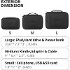 MaseiKar 3-Pack Electronics Organizer Bags C Store cables, hard drives, phones, USB drives, SD cards & more. Compact, travel-friendly - 2 of 4