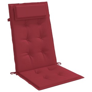 vidaXL Highback Chair Cushions Set of 2: Versatile, All-Weather and Comfortable Oxford Fabric Cushions in Wine Red - 1 of 4