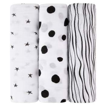 Ely's & Co. Cotton Muslin Swaddle Blanket  3 Pack