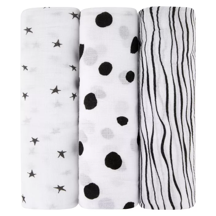 Ely's & Co. Cotton Muslin Swaddle Blanket  3 Pack : Target