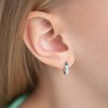 Girls' Heart Cascade Huggie Hoop Sterling Silver Earrings - In Season Jewelry - 3 of 4