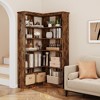 Corner Bookshelf 72.8" Tall, 5-Tier L-Shape Bookcase, Large Storage Shelf for Living Room & Bedroom - 3 of 4