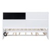NicBex Twin Size Daybed Modern Wooden Bed Frame with Trundle, 4 Shelves, Blackboard, Cork Board and Ports for Bedroom, No Box Spring Required - 4 of 4