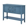 YOOCOZZ MDF Ample Storage Vintage Console Table with Bottom Shelf and Four Small Drawers - 3 of 4