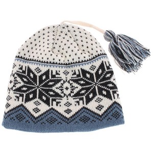 ClimaZer0 Women's Heavyweight Snowflake Winter Beanie Hat - 1 of 3