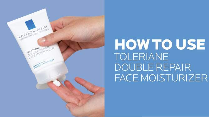 La Roche Posay Toleriane Double Repair Mini Face Moisturizer, Travel Size Unscented - 1.01 fl oz, 2 of 8, play video