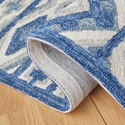 Roslyn Blue and Grey Hand-Tufted Wool Area Rug