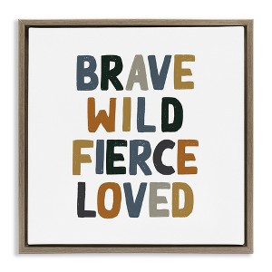Stupell Industries Brave Wild Fierce Inspirational, 18" x 18" - 1 of 4
