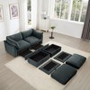 AENKYO Modern Crescent Cloud Oversized Sectional Sofa with Storage Removable Ottoman, Chenille Fabric 2-6 Seater for Living Room, Easy to Assemble - 2 of 4