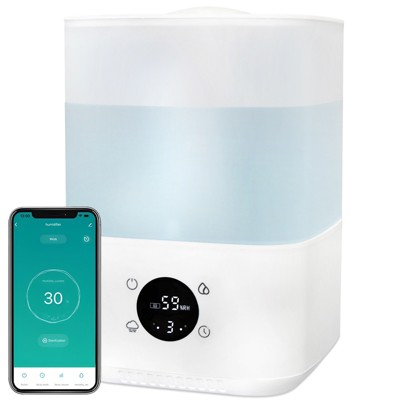SKONYON  4L Cool Mist Humidifier with App Control, 7-Color LED, Ultra Quiet Operation, and Easy Top Fill Design