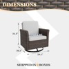 EAGLE PEAK Ocean Vista Outdoor Patio Chairs,  All-weather PE Wicker 360-Degree Rocking Swivel Chairs with Cushions - 3 of 4