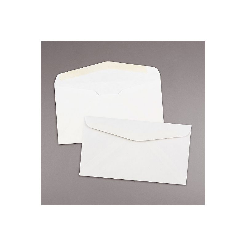 JAM Paper #6 3/4 Business Envelope 3 5/8" x 6 1/2" White 250/Box (1633983H), 4 of 5