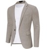 Men's Casual Sport Coat Lightweight Linen Blazer One Button Business Suit Jackets Stylish Daily Suits - 2 of 4