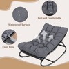 GustoWave 61'' Rocking Papasan Chairs, Outdoor Lounge Chairs with Comfy Cushions, Sturdy Metal Frame, Padded Seat for Nursery, Living Room - 4 of 4