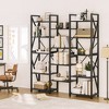 Whizmax Triple 5 Tier Bookshelf, Bookcase with 14 Open Display Shelves, Wide Book Shelf Book Case for Home & Office - image 2 of 4